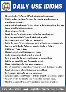 Common idioms