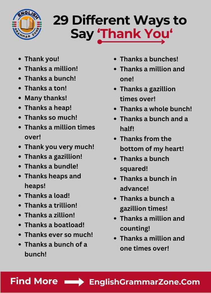 29 Different Ways to Say Thank You