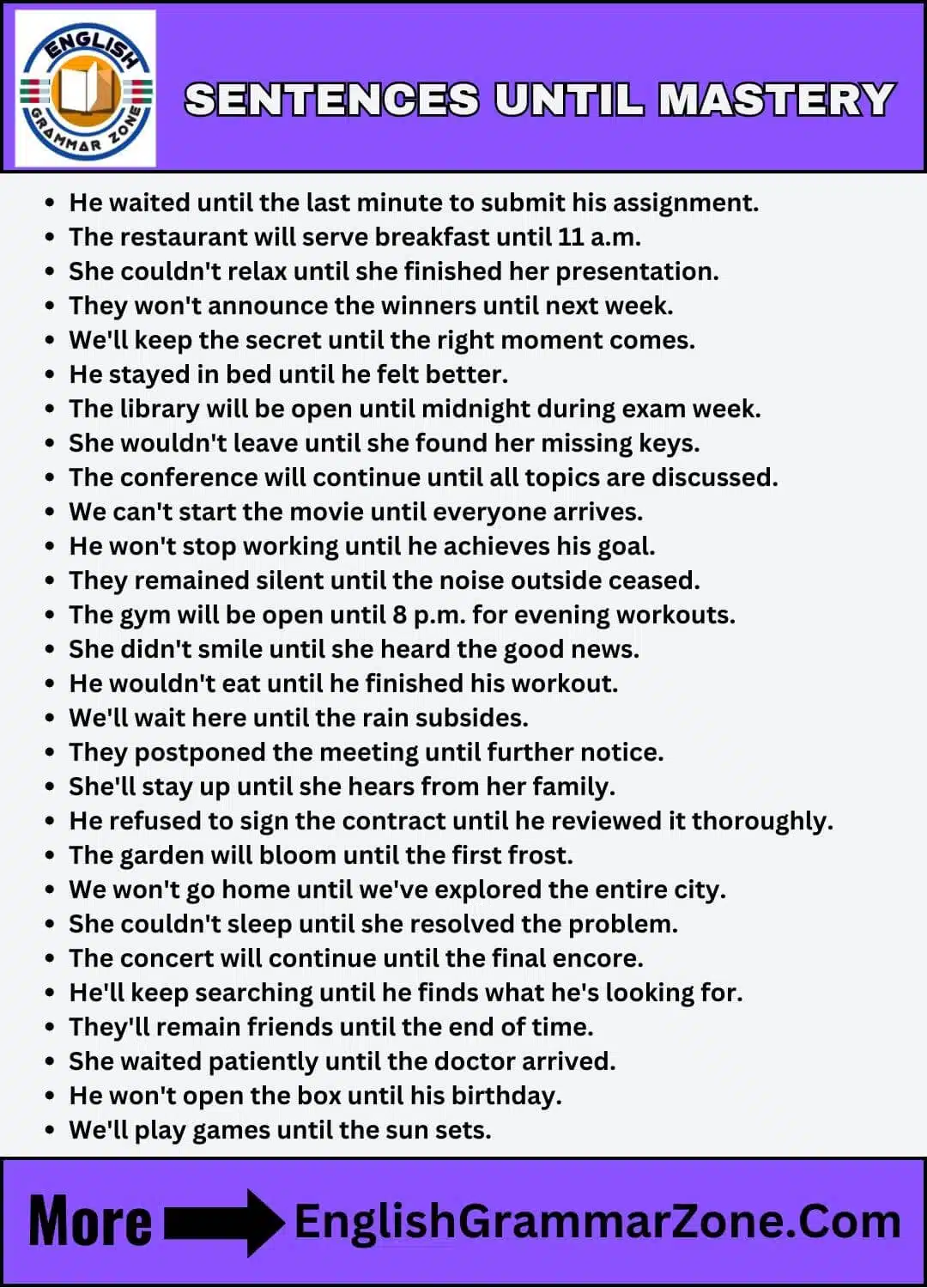 33 Sentences Until Mastery