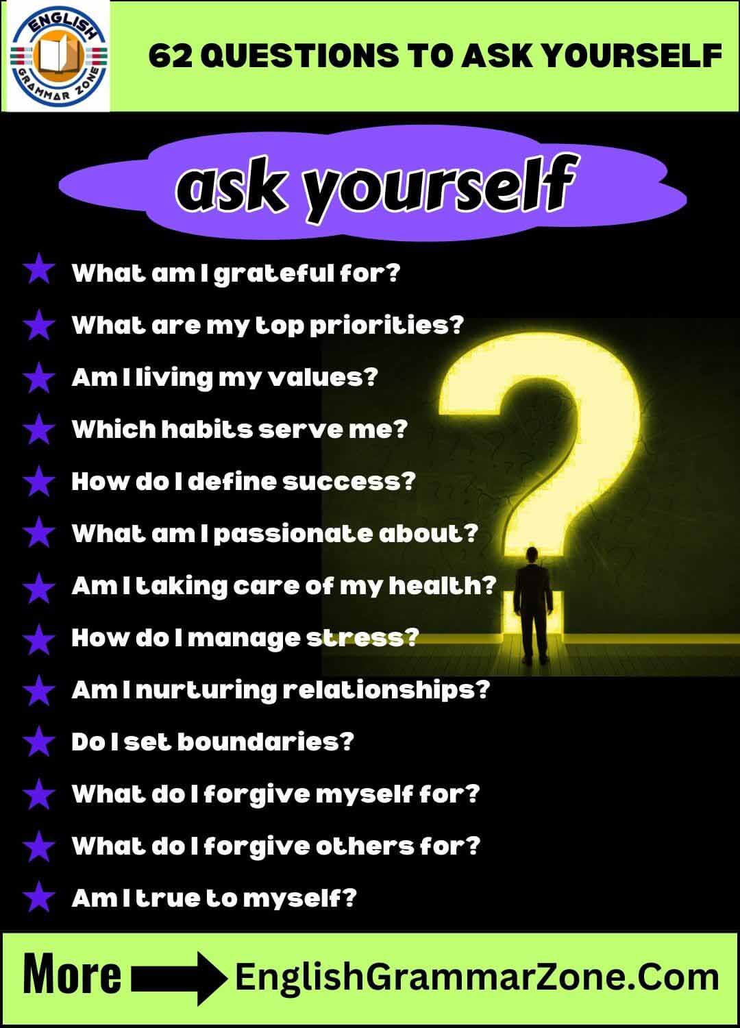 63 Questions for Personal Growth and Insight