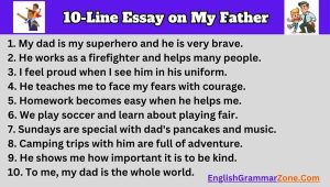 10-Line Essay on My Father