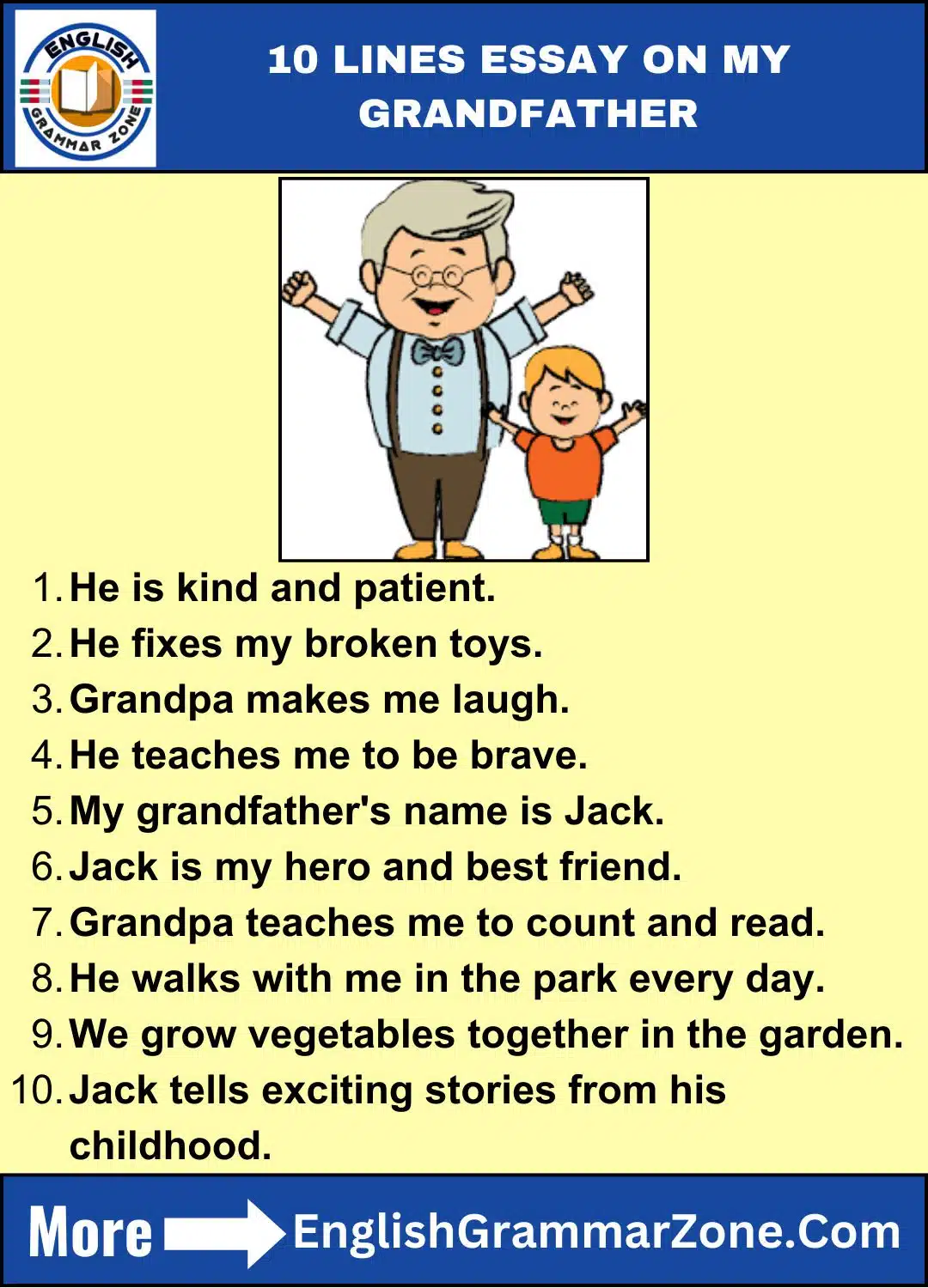 Essay On My Grandfather For Kids