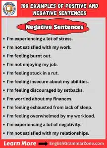 Negative Sentences