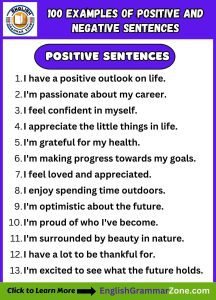 Positive and Negative Sentences