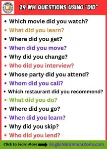 WH Questions Using
