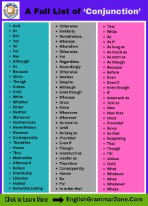 A Full List of ‘Conjunction’