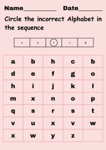 Circle The Correct Alphabet Free Printable Worksheet