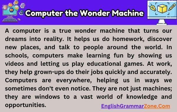 Paragraph on Computer the Wonder Machine