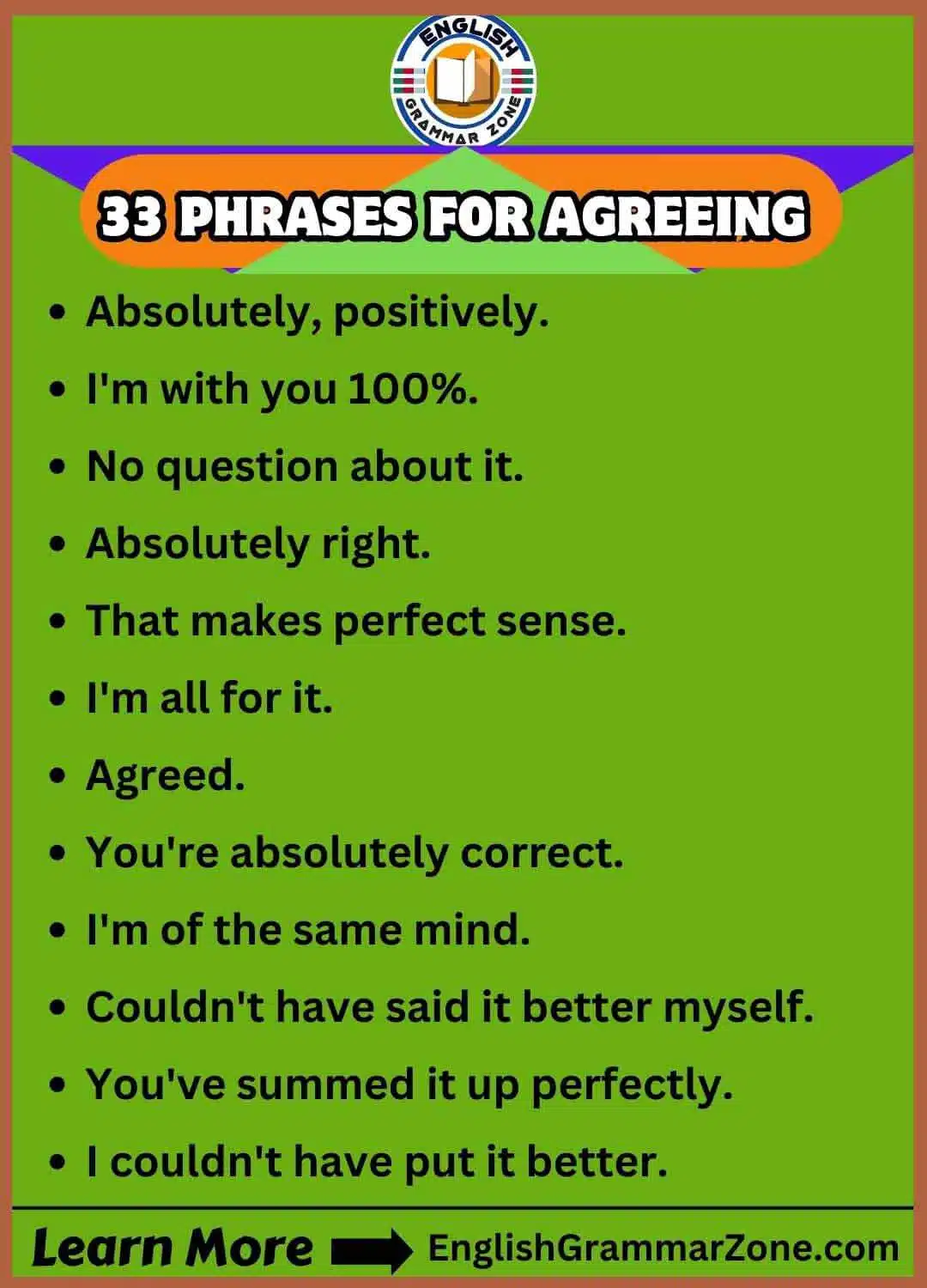 Phrases for Agreeing