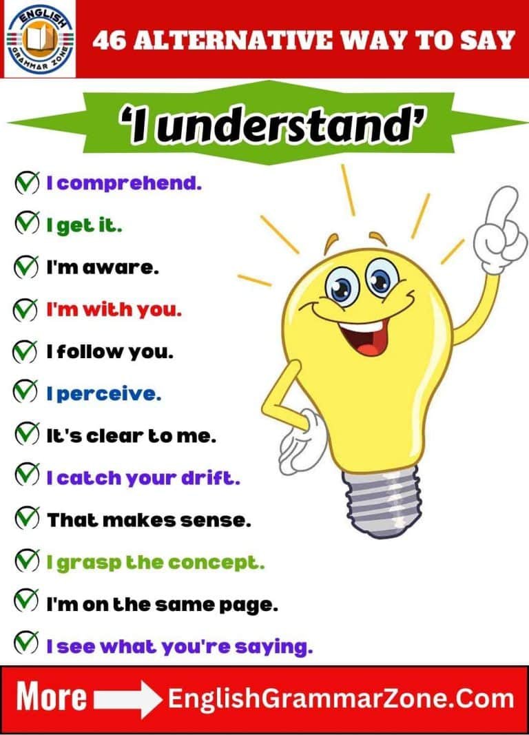 Master 46 Alternative Way To Say I Understand