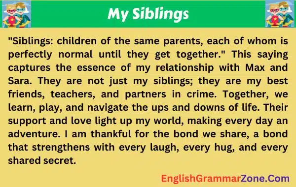 Essay on My Siblings