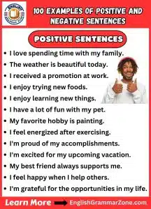 Positive and Negative Sentences