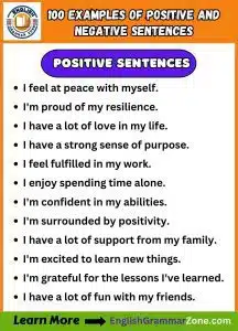 Positive Sentences