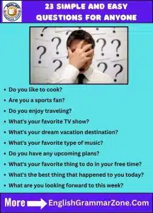 23 Simple and Easy Questions for Anyone