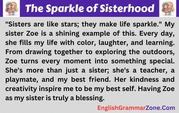 Short And Long Essay on My Sister