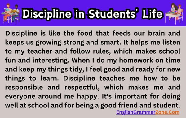 discipline in students life paragraph for Students