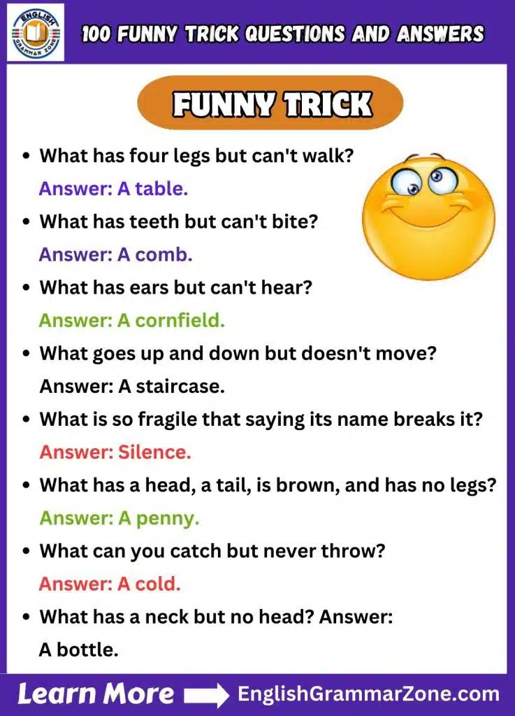 funny trick questions and riddles with answers