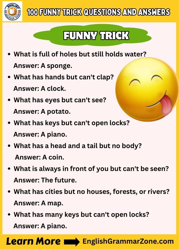 funny quiz questions in English