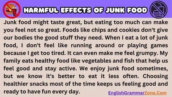 Paragraph on Harmful Effects of Junk Food