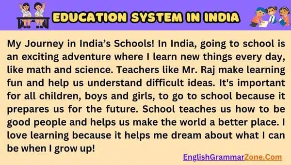 Paragraph on Education System in India