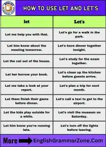 use let and Let’s