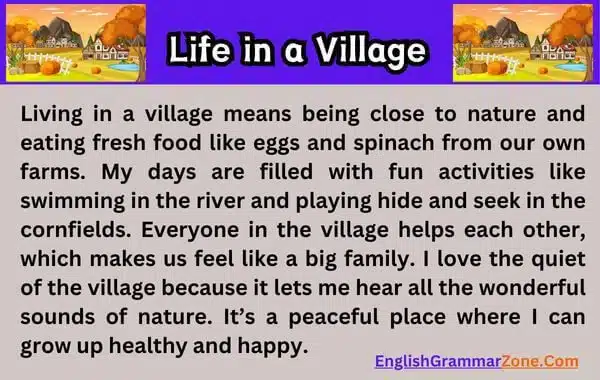 Paragraph on Life in a Village