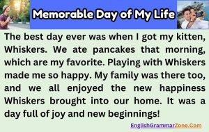 Paragraph On Memorable Day Of My Life In English [100, 150, 200, 250 ...