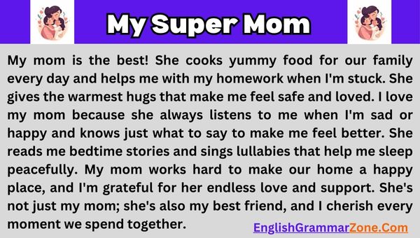 write an paragraph on my mom