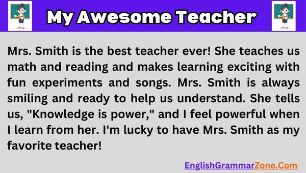 my teacher is the best