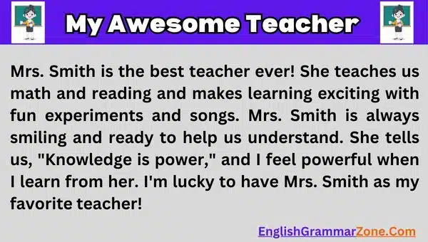 my teacher is the best