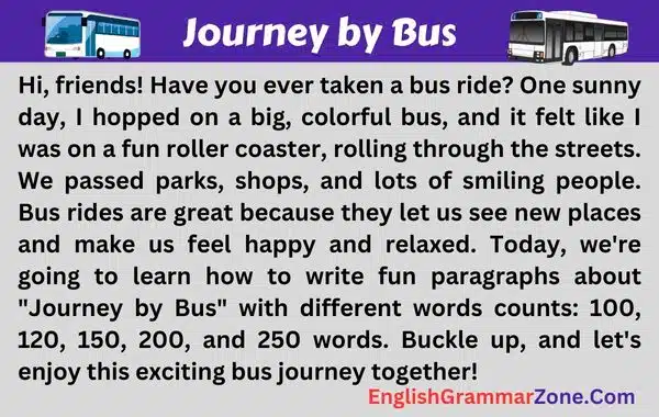 paragraph on bus journey