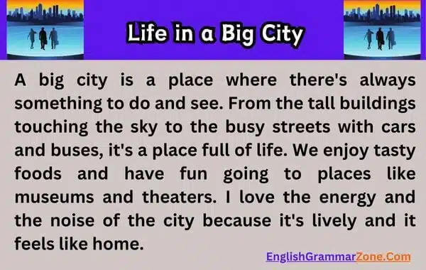 paragraph on city life and village life