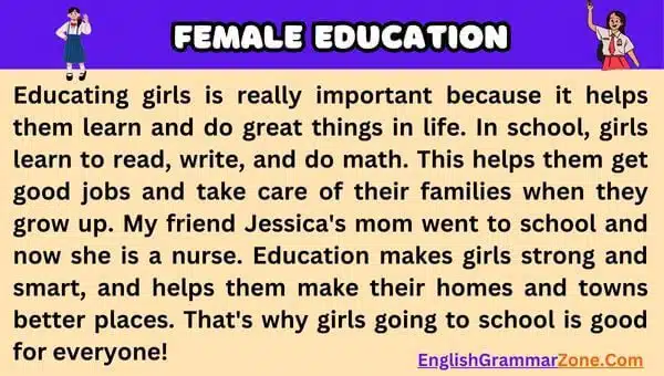 paragraph on importance of female education