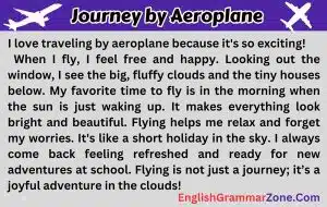 paragraph on journey by aeroplane