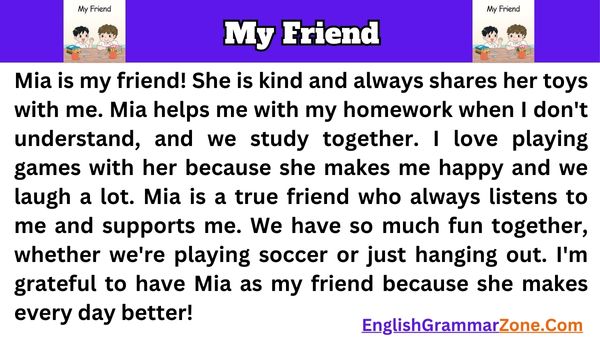 paragraph on my friend in English