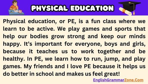 paragraph on physical education in school