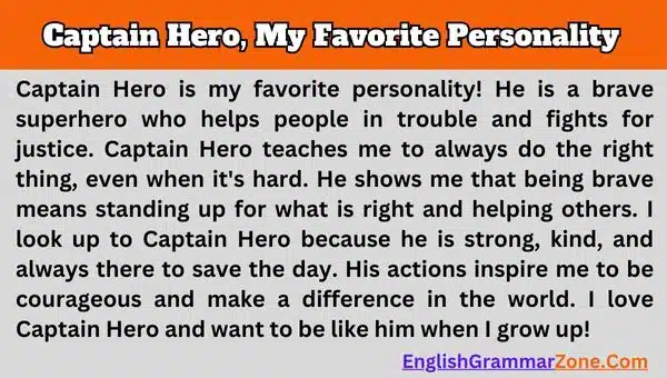Paragraph on "My Favorite Personality": 100 Words