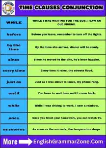 Time Clauses Conjunction