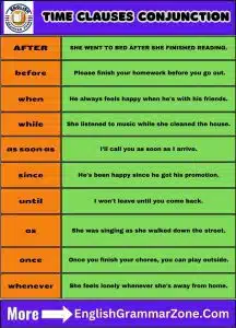 Time Clauses Conjunction