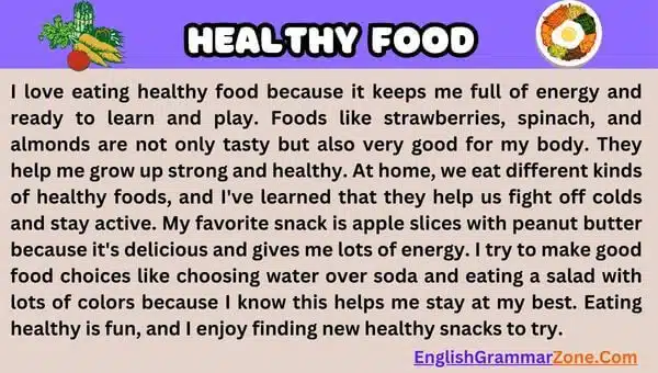 what is healthy food essay