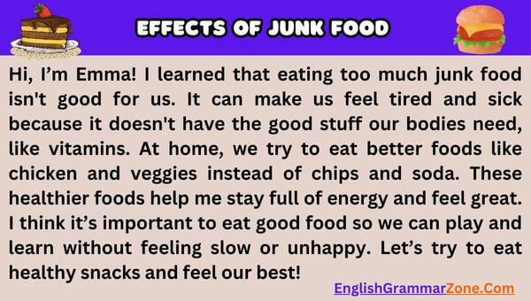 what is junk food and its harmful effects