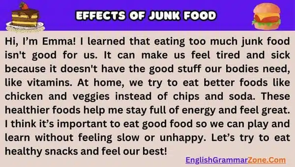 what is junk food and its harmful effects