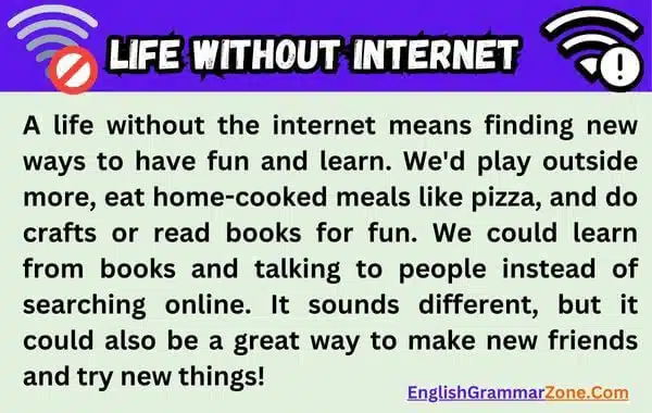 Paragraph on Life Without Internet