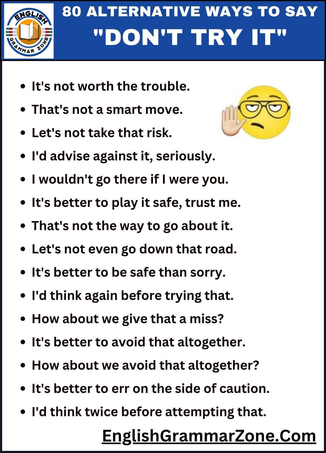 Ways to Say Dont