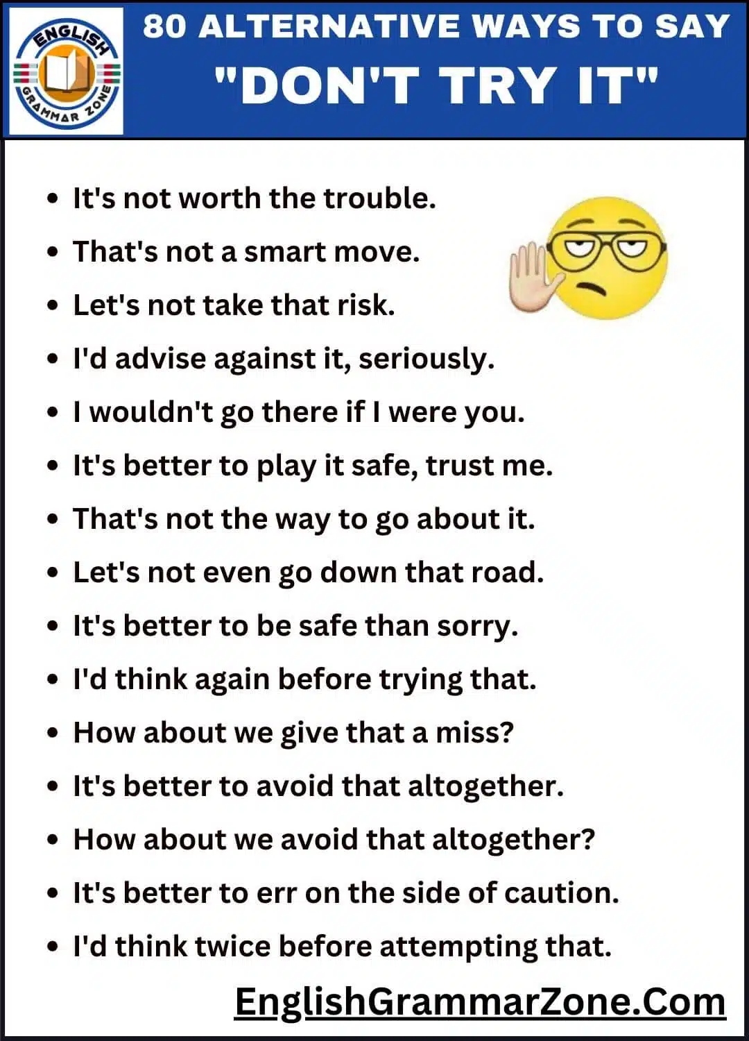 Ways to Say Dont