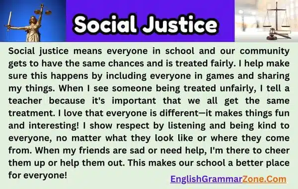 Paragraph on Social Justice