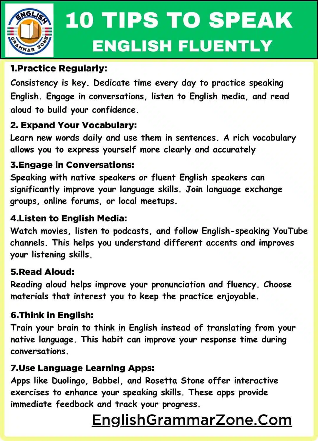 Effective Tips ways to Speak English Fluently