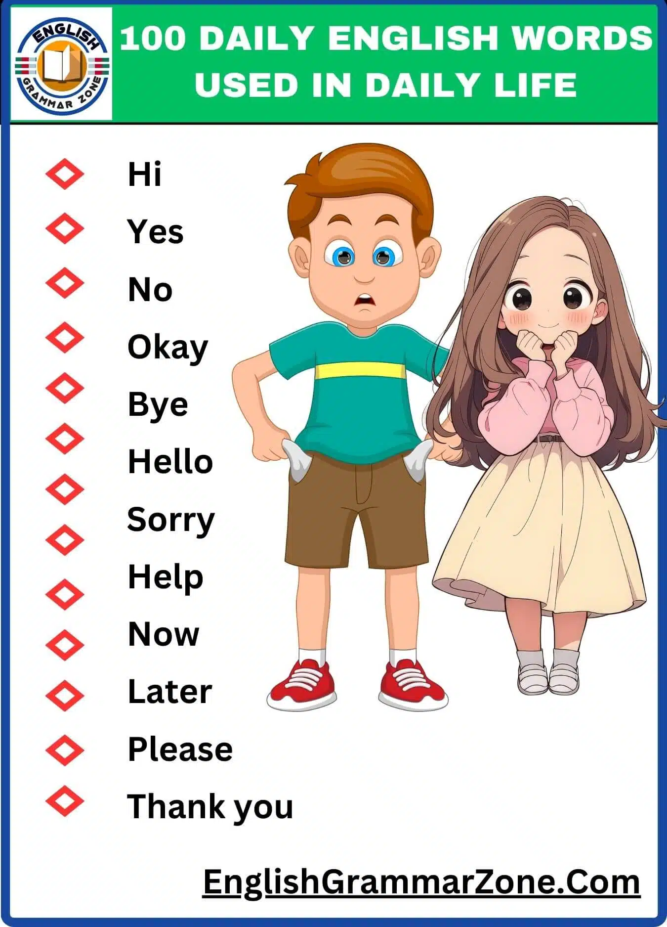 100 Essential English Words for Daily Life