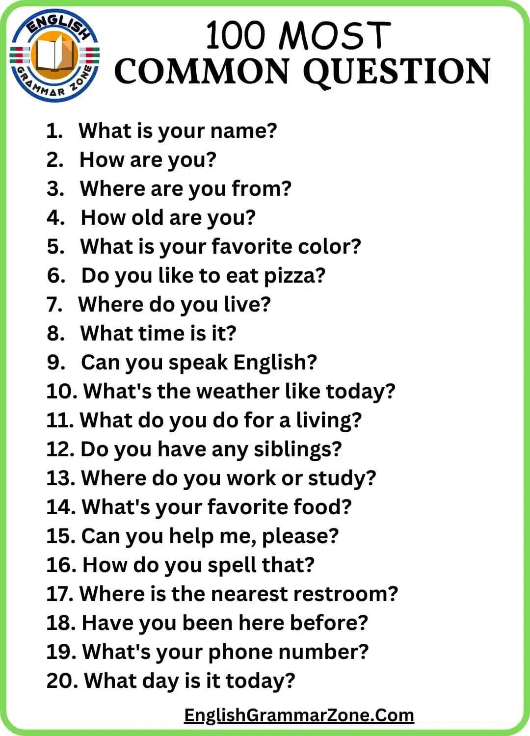 Common Question For Beginner