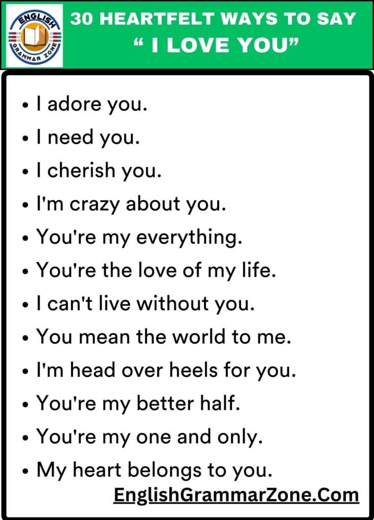 30 Heartfelt Ways To Say I Love You